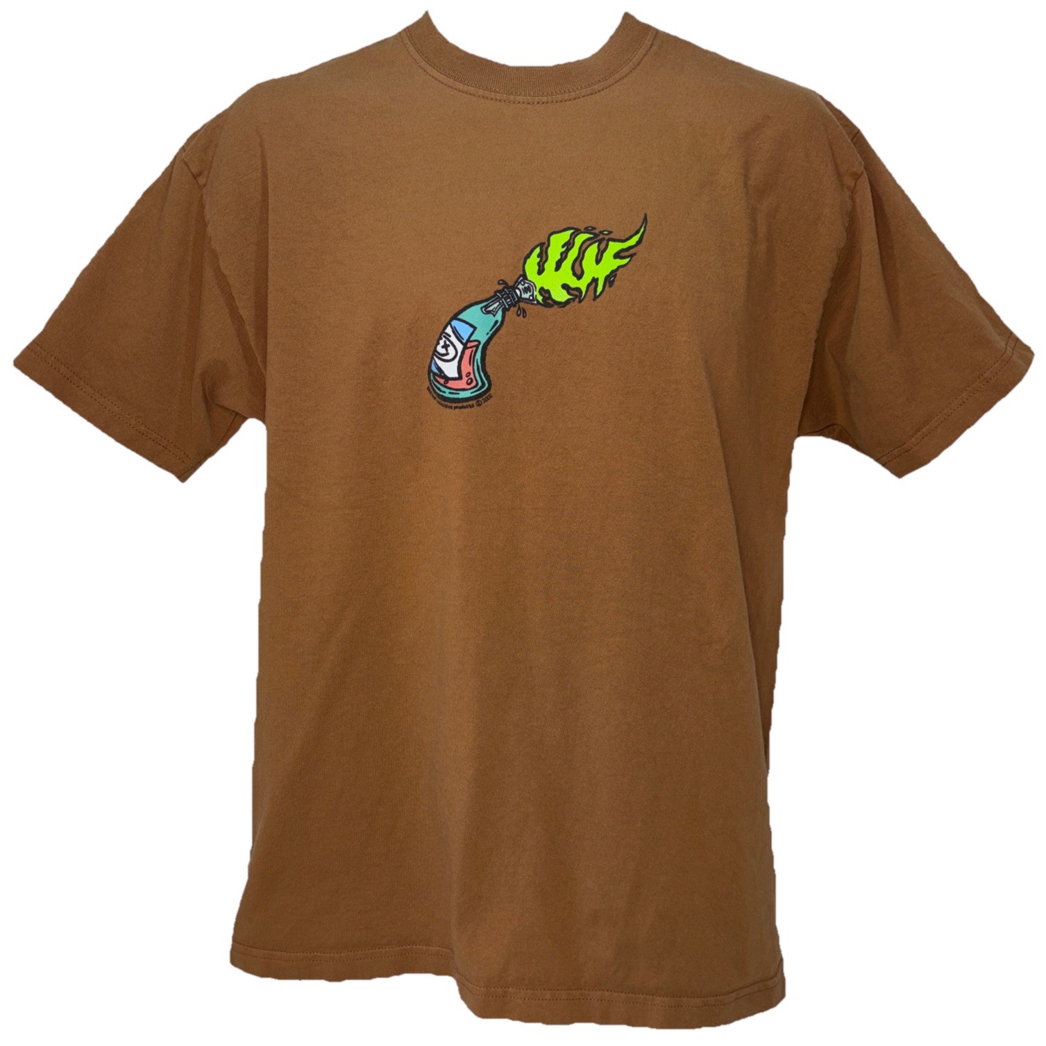 HUF Y2K Skater Graffiti T-Shirt Sz L Graphic Print Streetwear Molotov Logo 2002