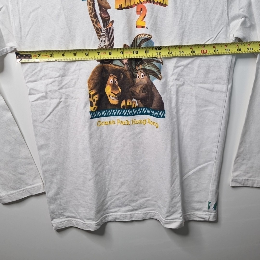 Dreamworks Men’s Classic Madagascar 2 Ocean Park Hong Kong Cotton White Sz XL