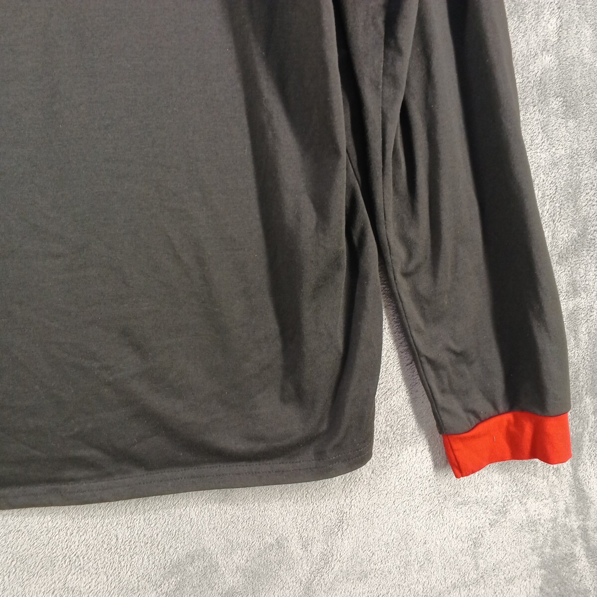PATPAT Christmas “Santa Hat” Long Tee Men MEDIUM Knit Casual Holiday Black Red