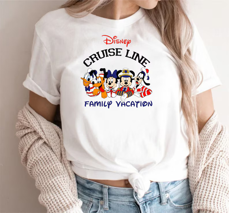 Disney Cruise Line Family Vacation T-Shirt, Mickey And Friends