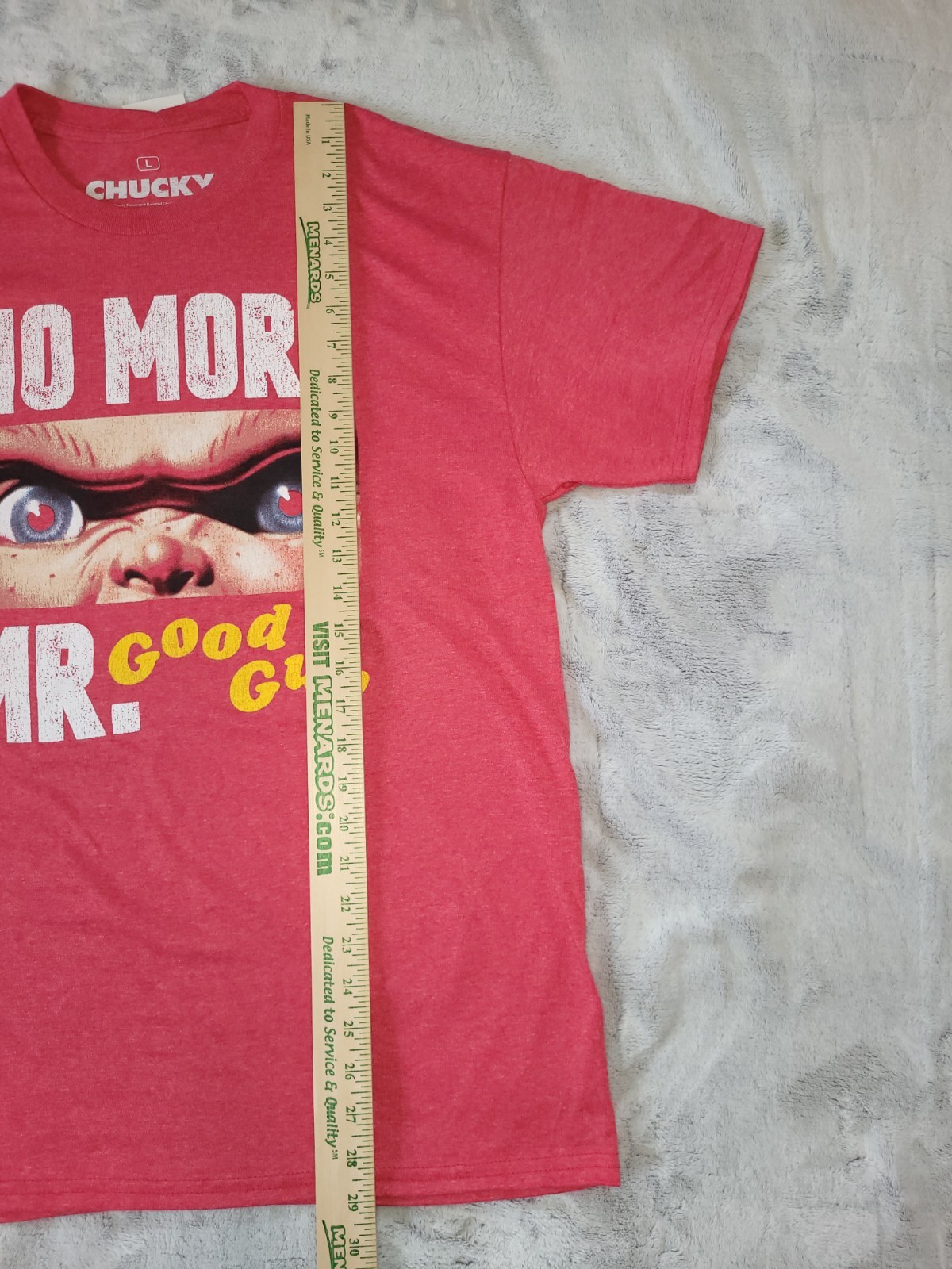 Chucky Mens Size Large No More Mr Nice Guy Child’s Play Red Short Sleeve Tshirt