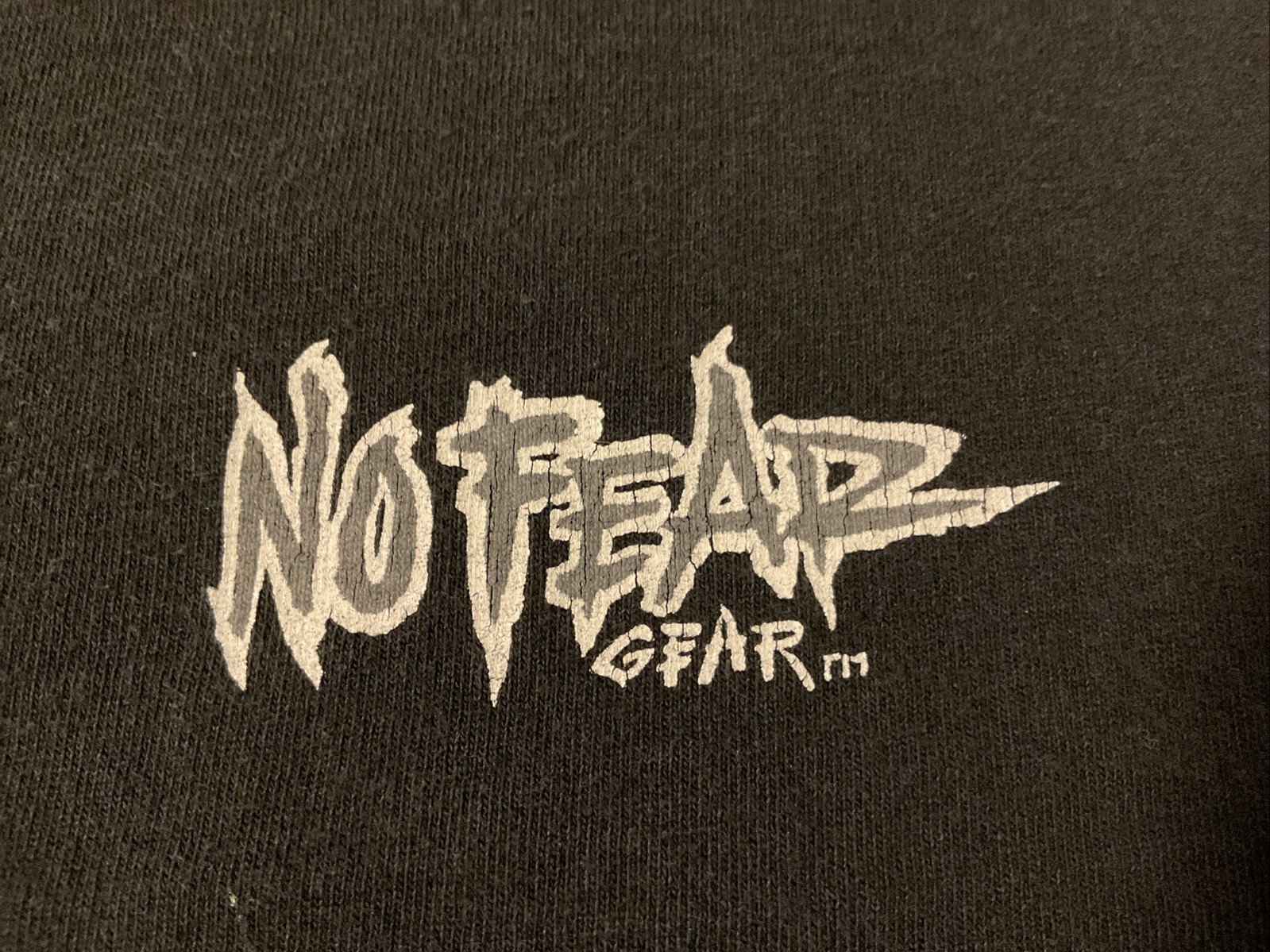 Vintage 90s NO FEAR Black Single Stitch T Shirt He Who Dies Mens XL USA Made