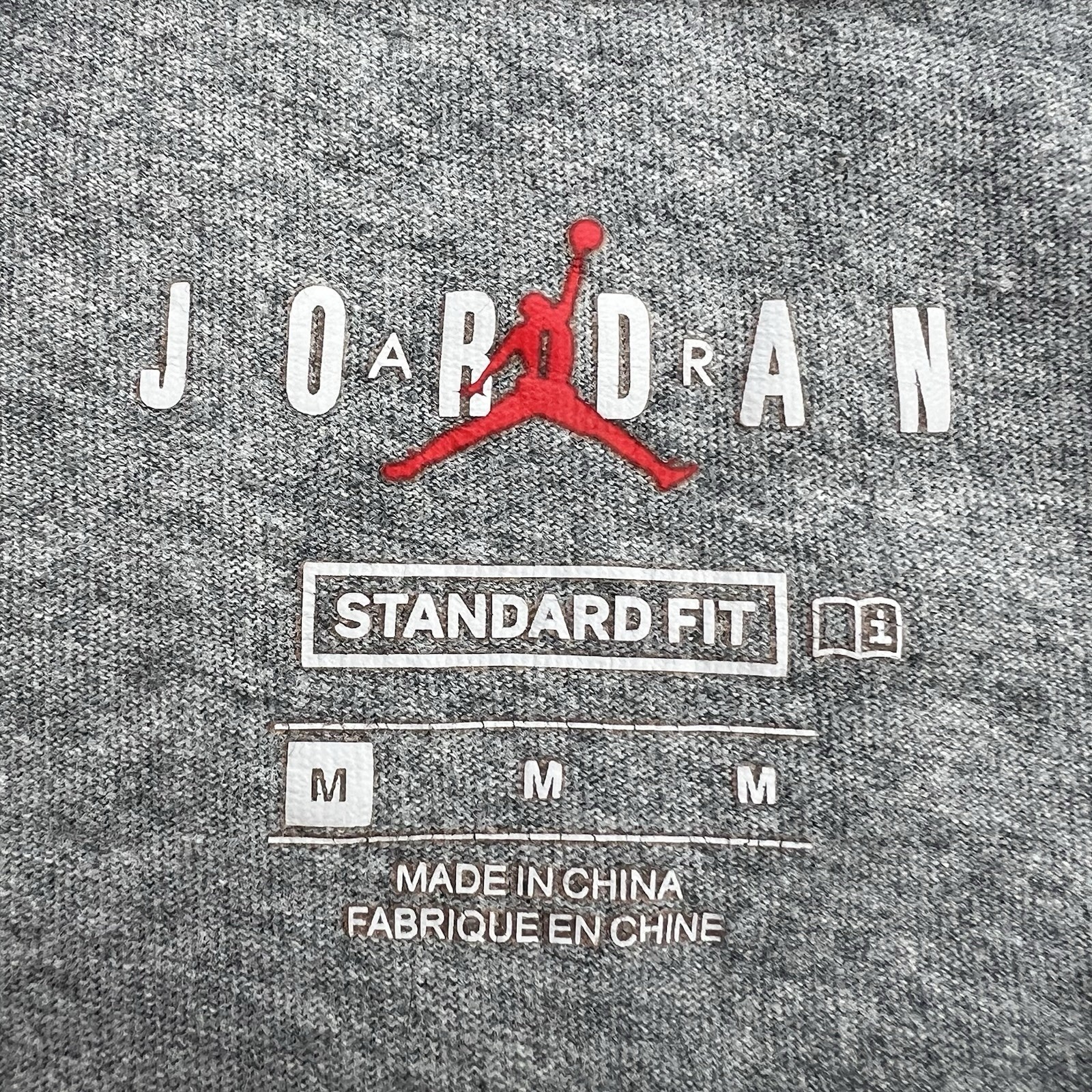 Nike Air Jordan Graphic T-Shirt CJ0921-091 Mens M Grey/Black 50/68