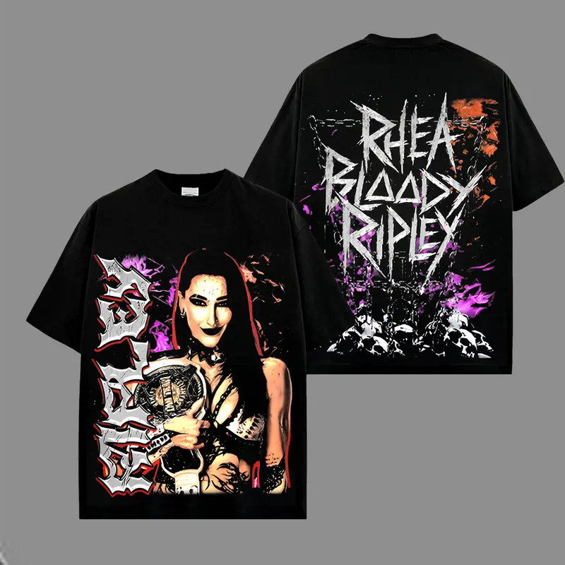 Vintage MAMI Rhea Ripley v5 WWE Legend Heavy Cotton T-Shirt