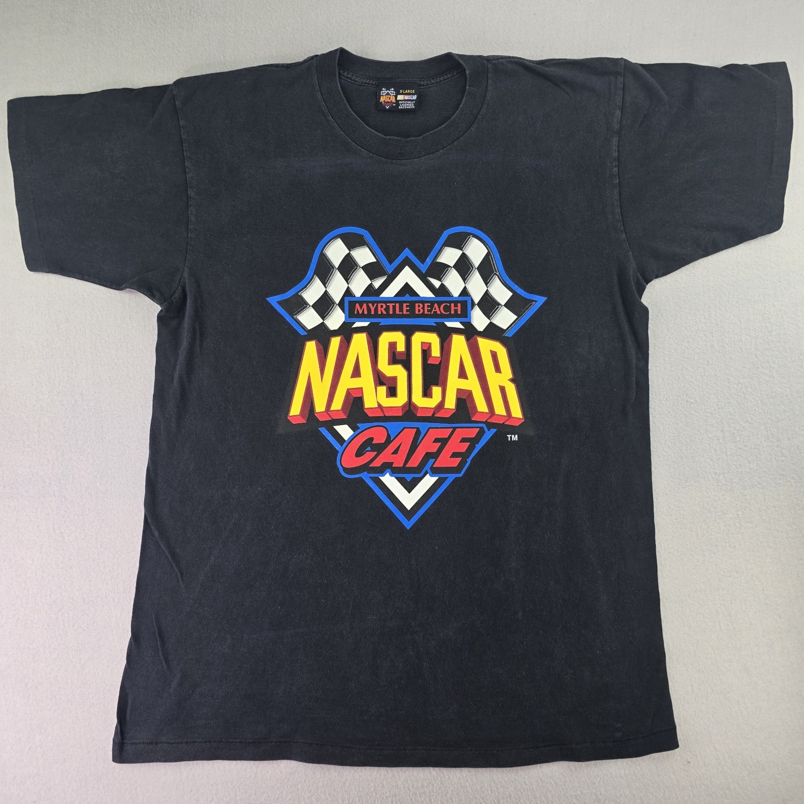 Vintage Nascar Cafe Myrtle Beach Speedway 90s Racewear Unisex XL Shirt Tee Faded