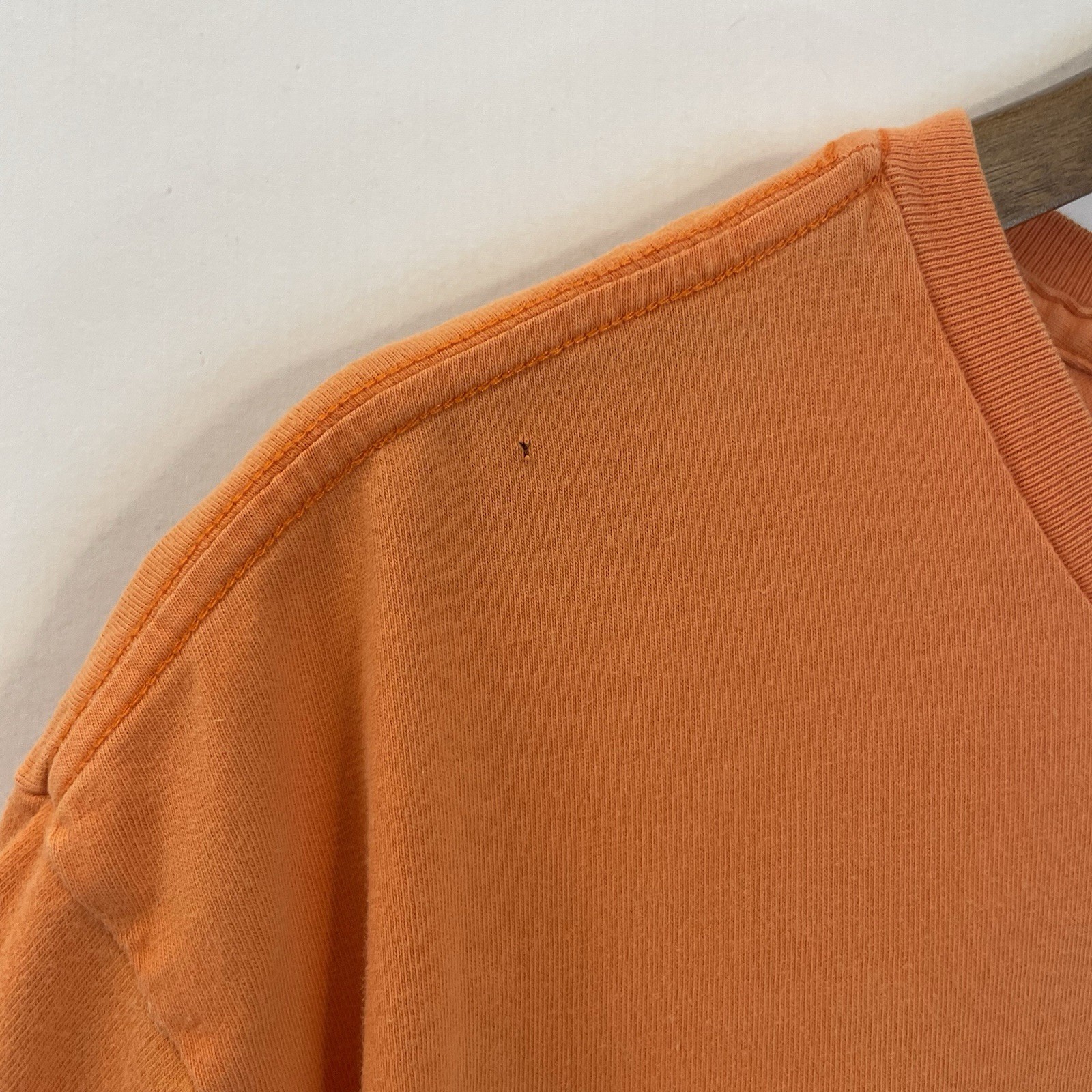 VTG Polo Sport Ralph Lauren Tshirt Orange Mens L Spellout Crewneck 100% Cotton