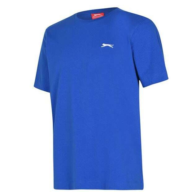 Mens Slazenger 100% Cotton Plain Crew Neck T Shirt XS S M L XL XXL 3XL 4XL BNWT