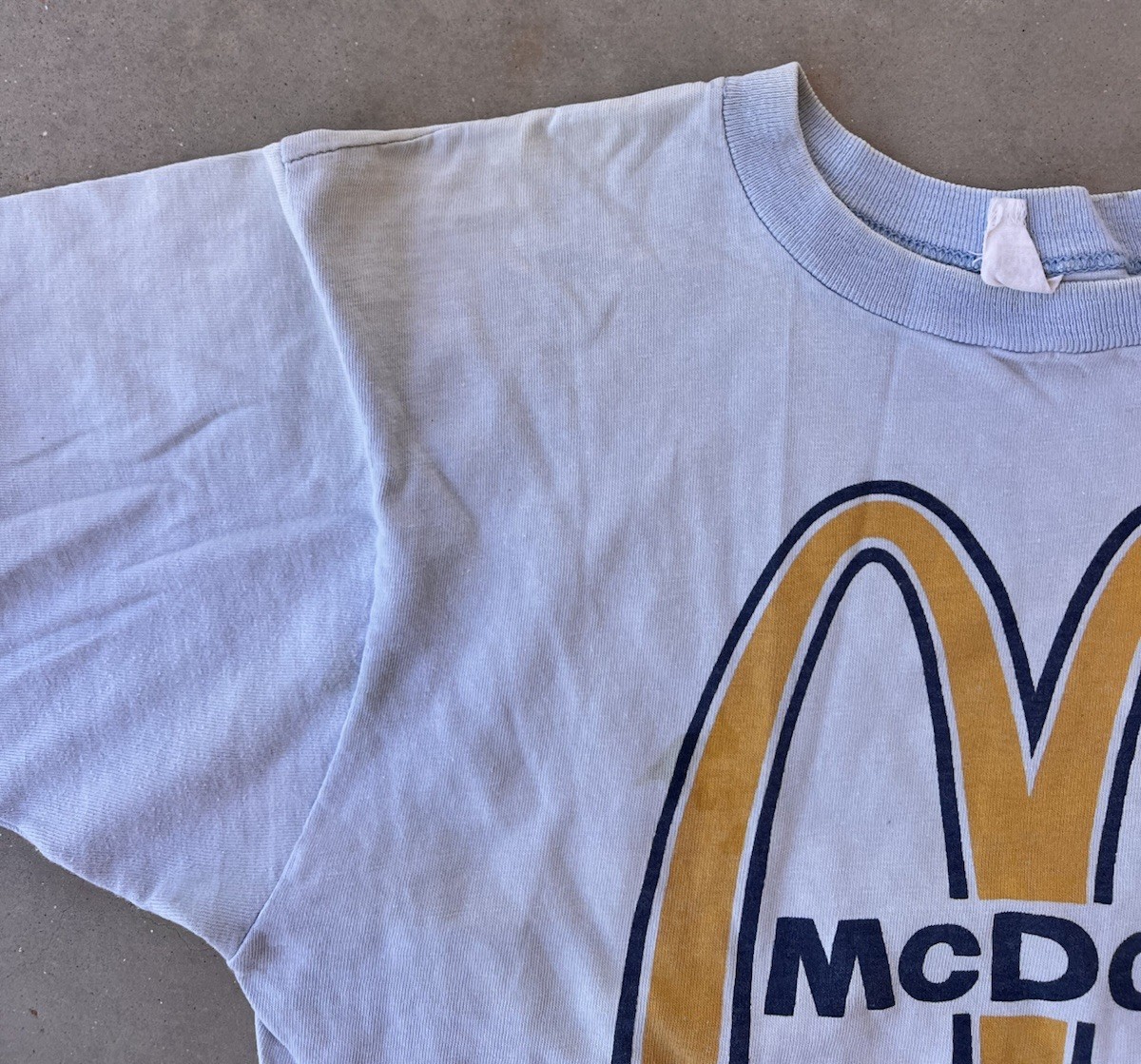 Vintage McDonald’s Shirt Large 60s 70s Big Mac Jingle Promo Song Mcds Burger