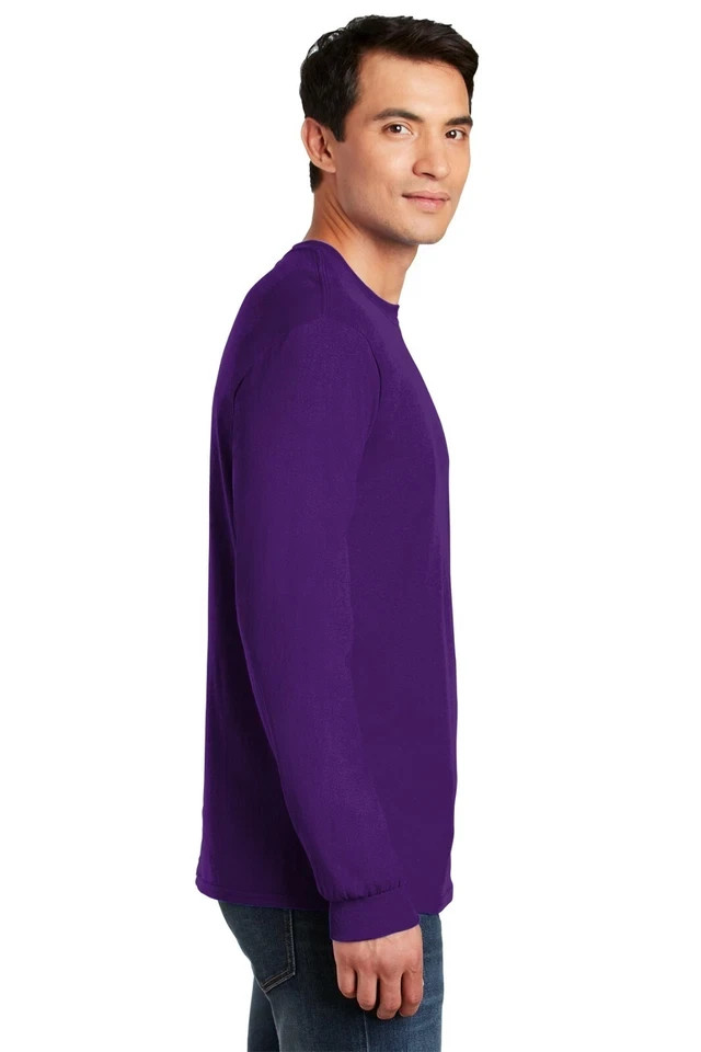 Gildan G540 Men’s Heavy Cotton Preshrunk Tshirt Long Sleeve Crew Neck T-Shirt