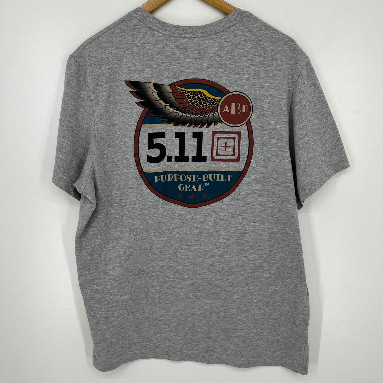 5.11 Tactical Mens XL Gray Purpose Built Gear Graphic T-Shirt Short Sleeve