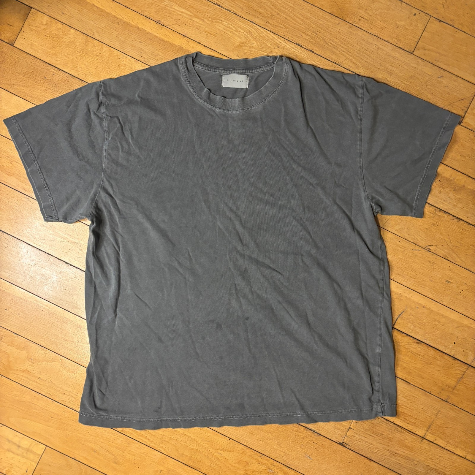 Lot of 2 Richie Le Collection Blank Daily Tee Mens M Gray Made USA Streetwear
