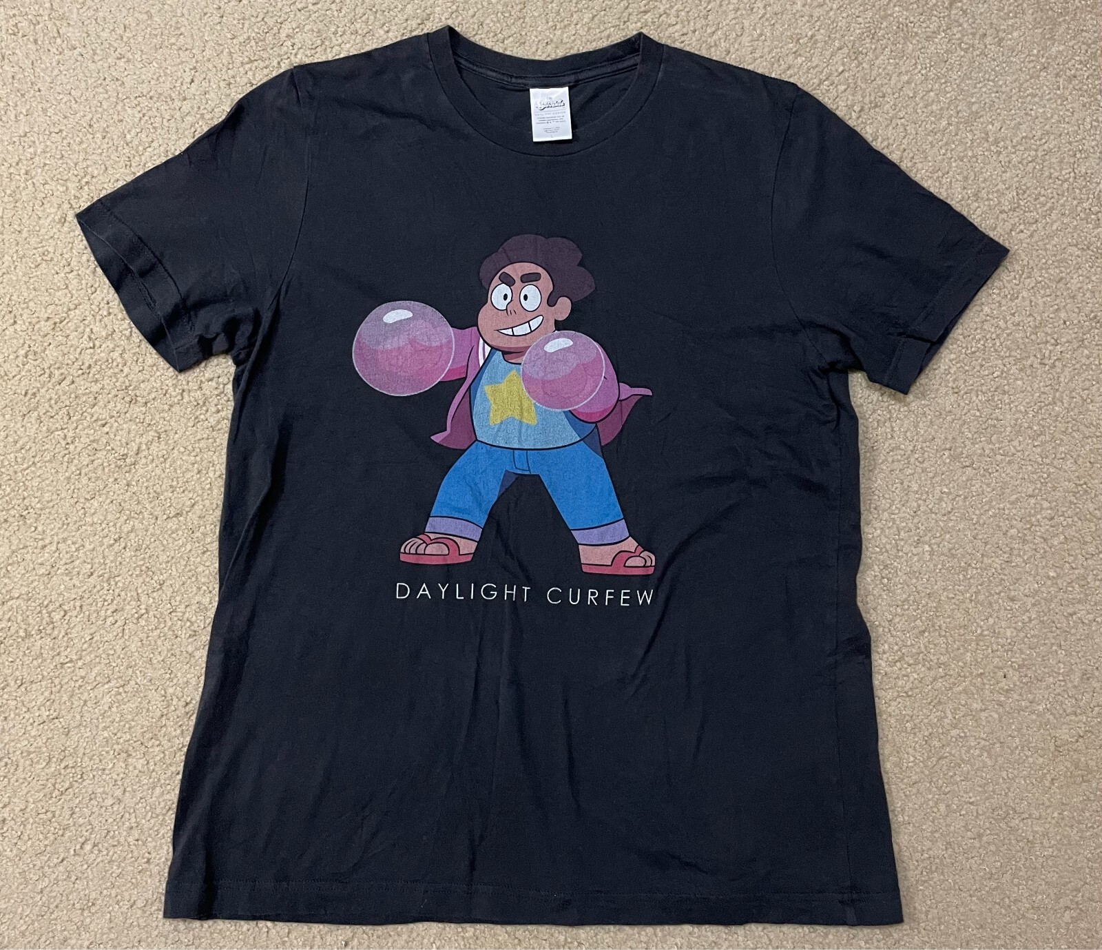 Daylight Curfew Steven Universe Graphic T-Shirt L Black Gray Cartoon Network