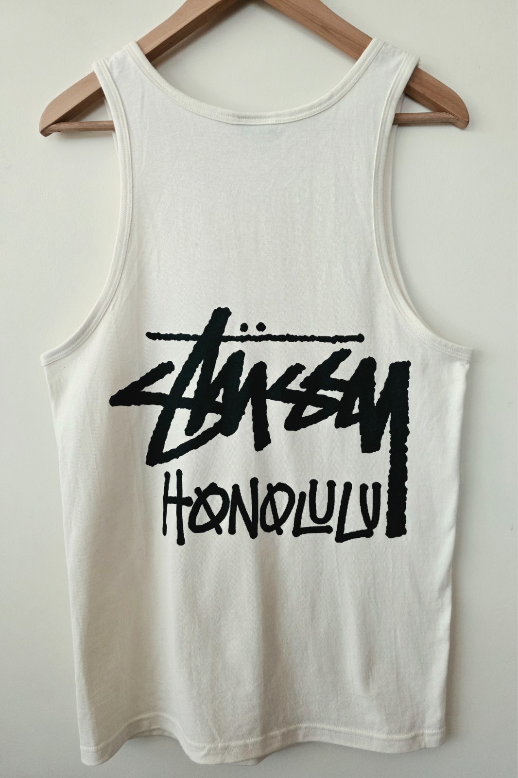Stussy Honolulu Chapter Tank Top Cream SMALL NWOT