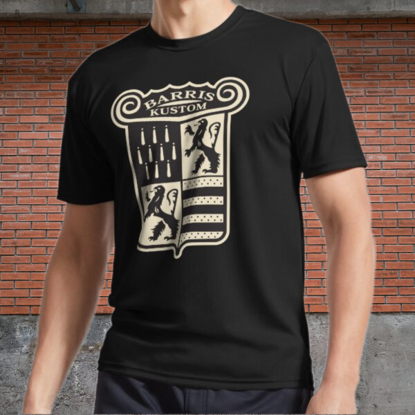 Barris Kustom Crest Black and Beige Active Logo T-Shirt Funny Size S to 5XL