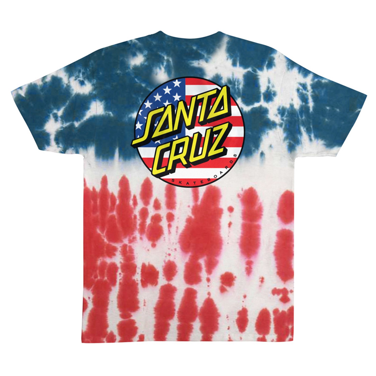 Santa Cruz Skateboards Shirt July 4th Dot V2 Flag