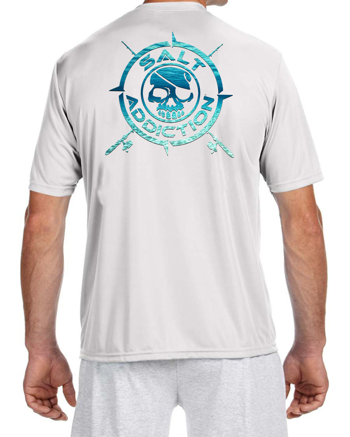 Salt Addiction Short Sleeve MicroFiber Fishing Pirate Shirt uv protection 30