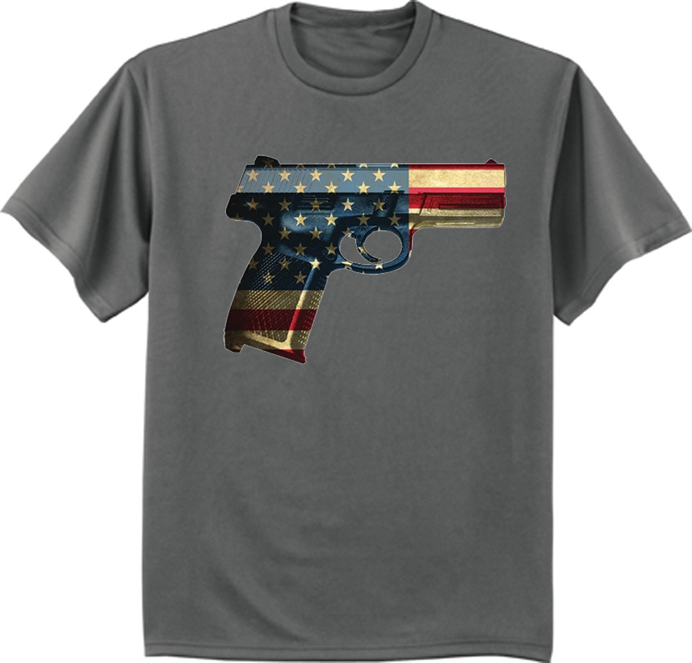 2nd Amendment Pro Gun Rights T-shirt American Flag Gun Concealed Carry Tee