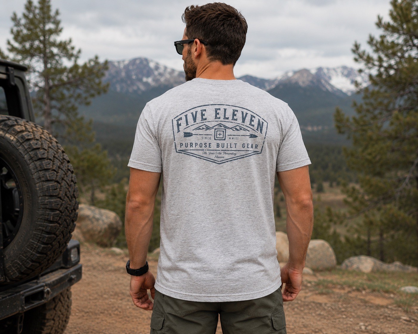 5.11 Tactical Heather Gray Blue Purpose Built Gear T-Shirt Men’s Medium NEW NWT!