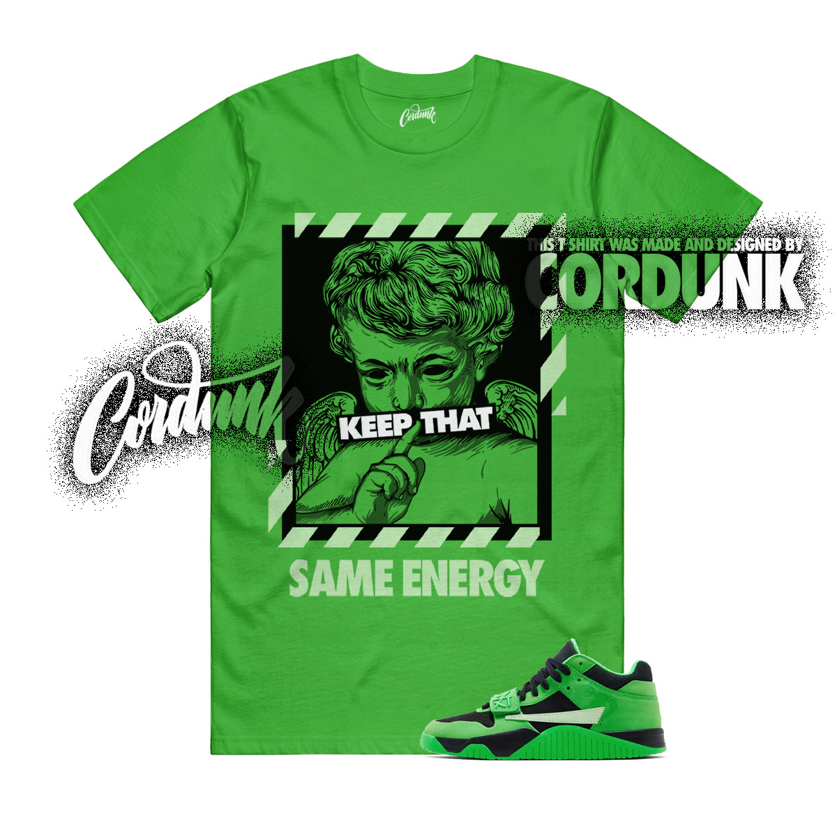 Green Spark Scott Vapor Black Travis Rex T Shirt Match ENERGY ALT