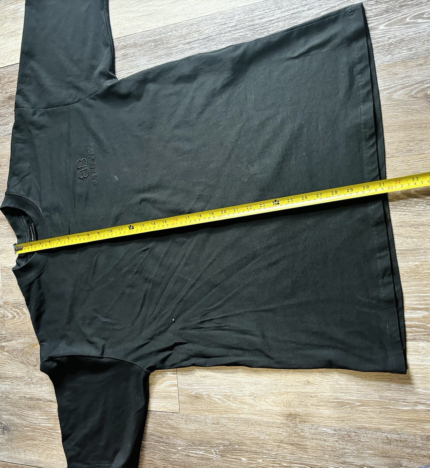 BALENCIAGA BB logo oversized T-shirt black sz L