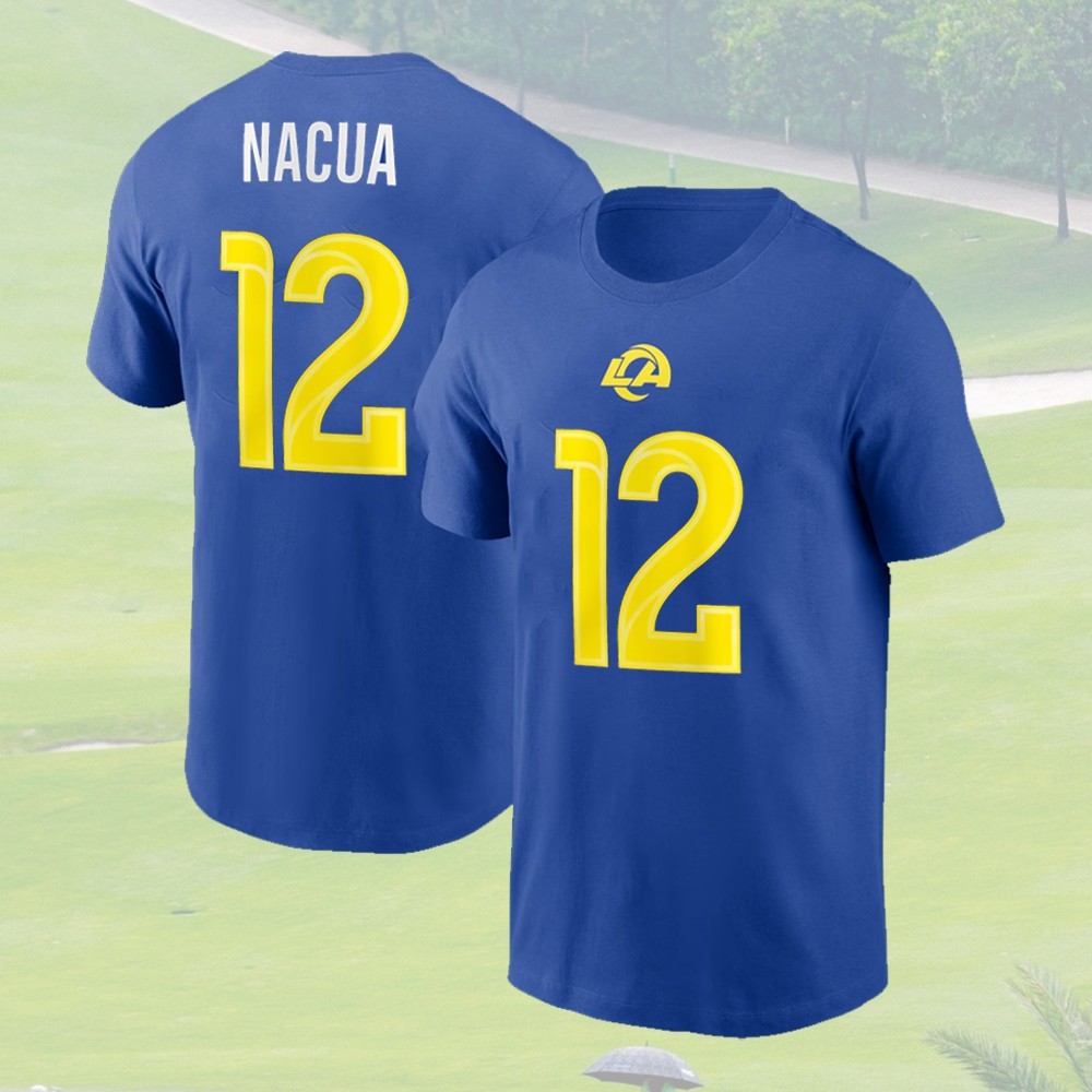 🔥NEW- 2026 Nacua, Stafford, Garrett, Verse Los Angeles Football Team Royal Tee