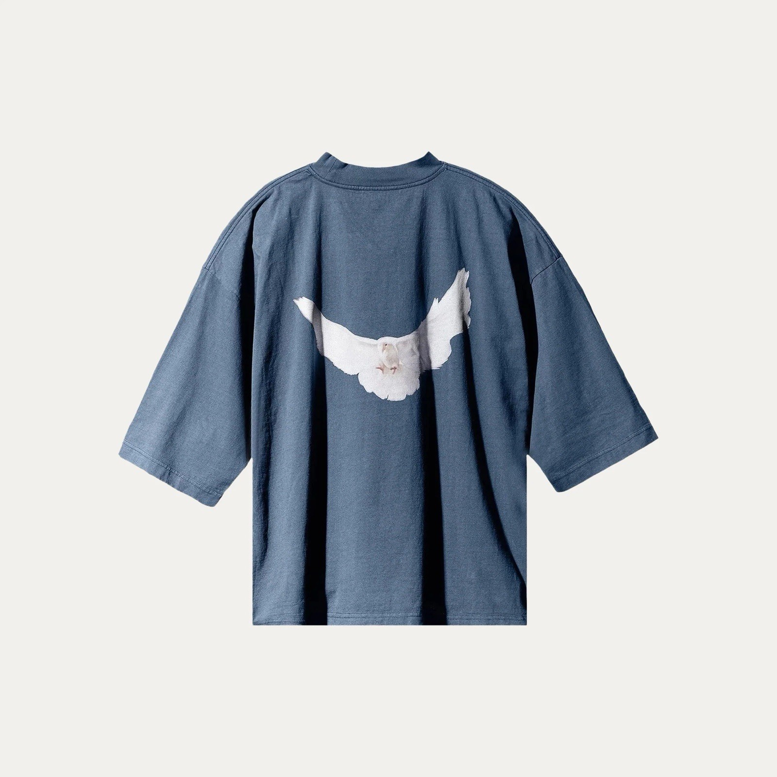 Rare Blue YZY x GAP Yeezy Engineered by Balenciaga Dove 3/4 Sleeve Shirt SZ XL