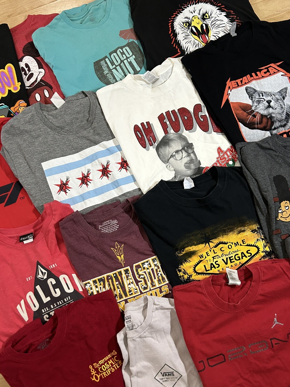 5 T-Shirt Lot Random Sports Bands Movies VTG Pop Culture Streetwear Nike Art