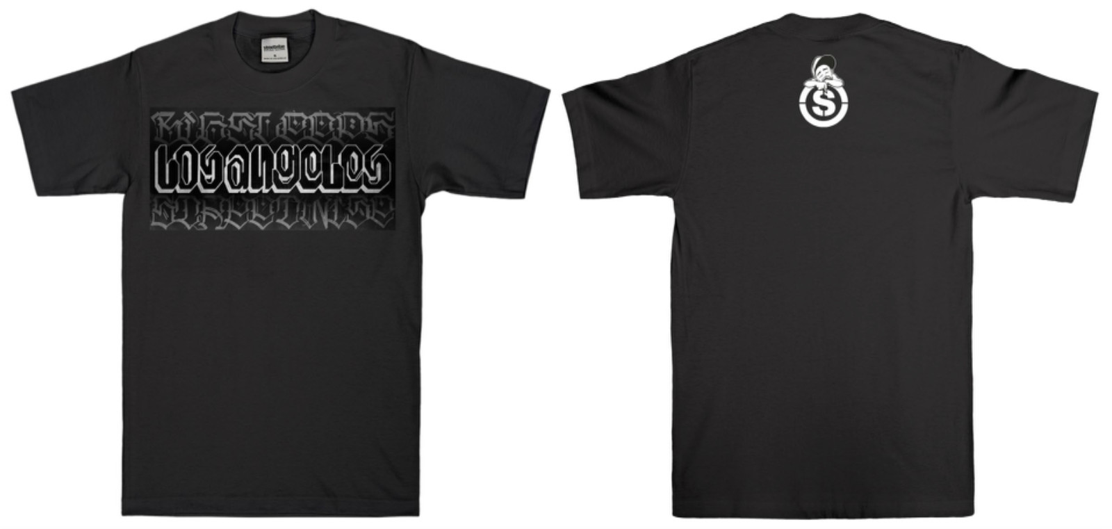Streetwise L.A.Blocks Graphic T-Shirt Black M-L-XL-2XL-3XL-4XL-5XL
