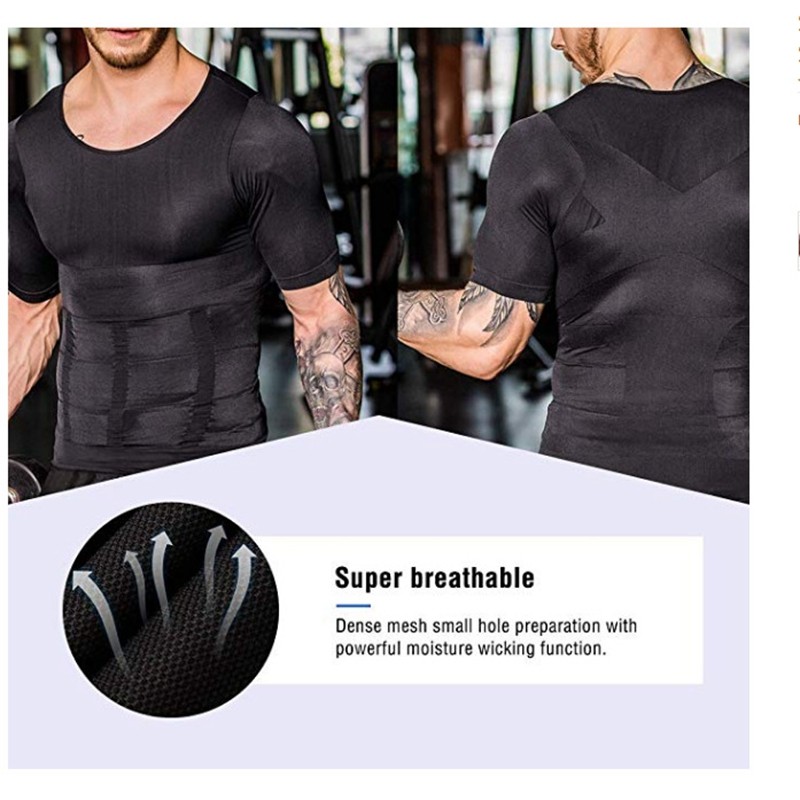 Men Shirts Gynecomastia Compresson Tank Top Slimming Body Shaper Vest Undershirt