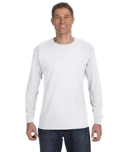 Gildan G540 Mens Heavy Cotton Preshrunk Tshirt Crew Neck Long Sleeve T-Shirt