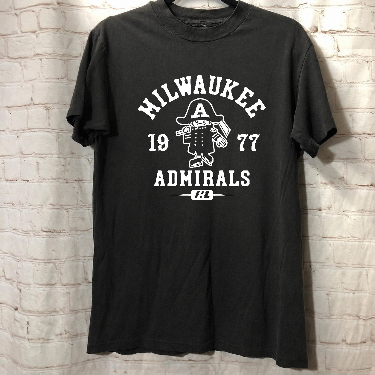 Milwaukee Admirals 1977 IHL Hockey Tri-Blend Royal Heather T-Shirt