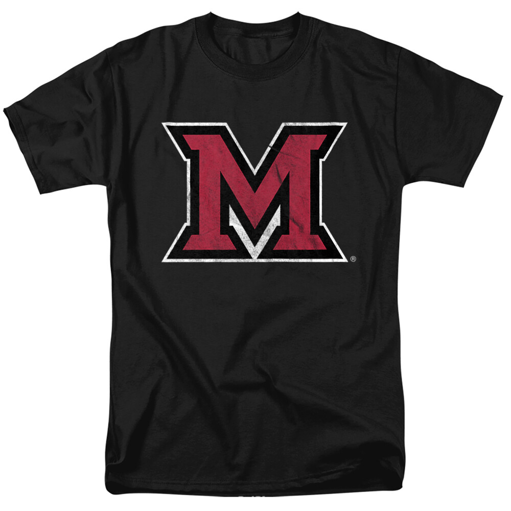 Miami University Adult T-Shirt Primary Miami University Ohio Logo, Black, S-5XL