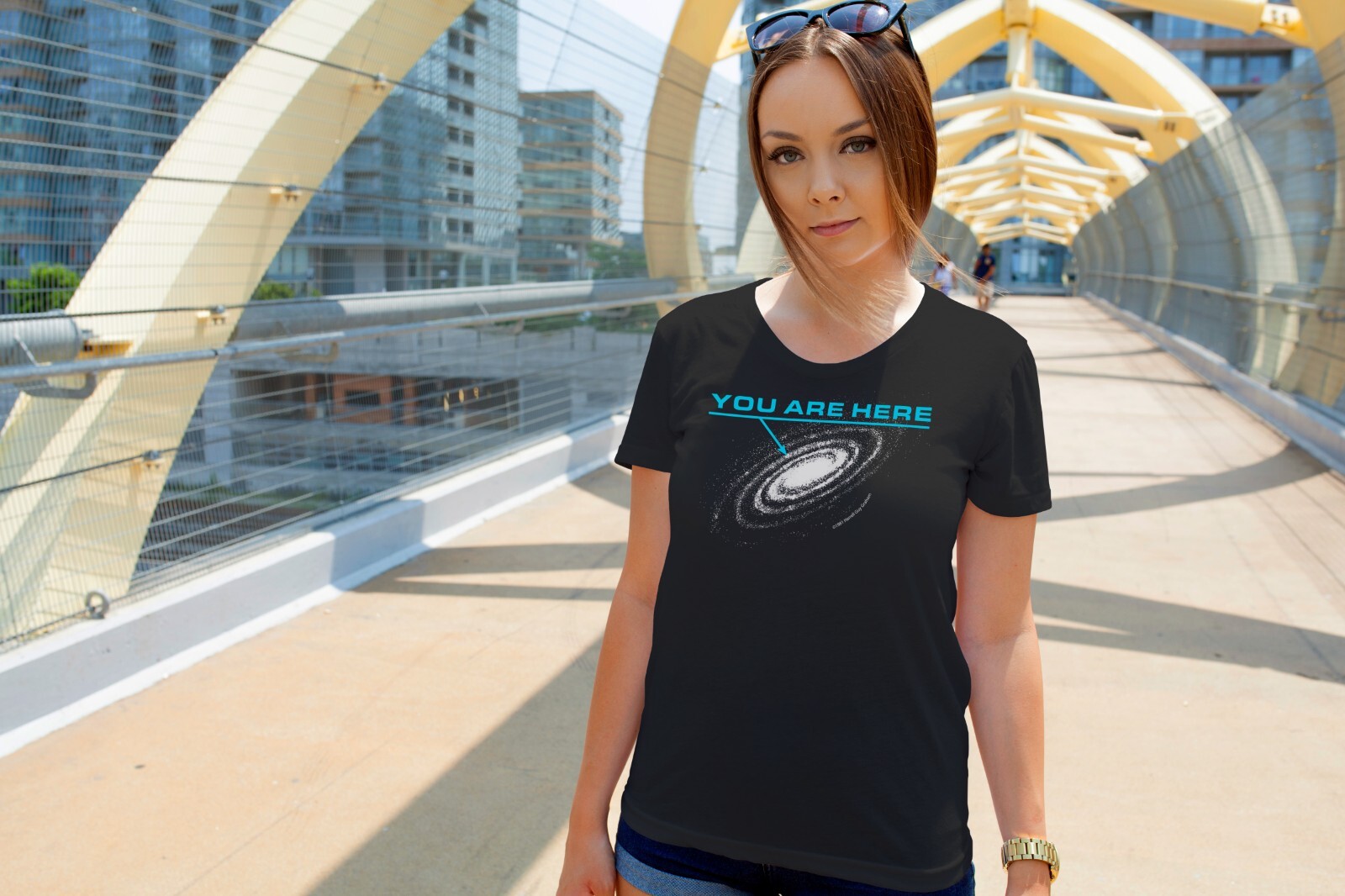 You are here: Milky Way galaxy map — Short-Sleeve Unisex T-Shirt, space t-shirt
