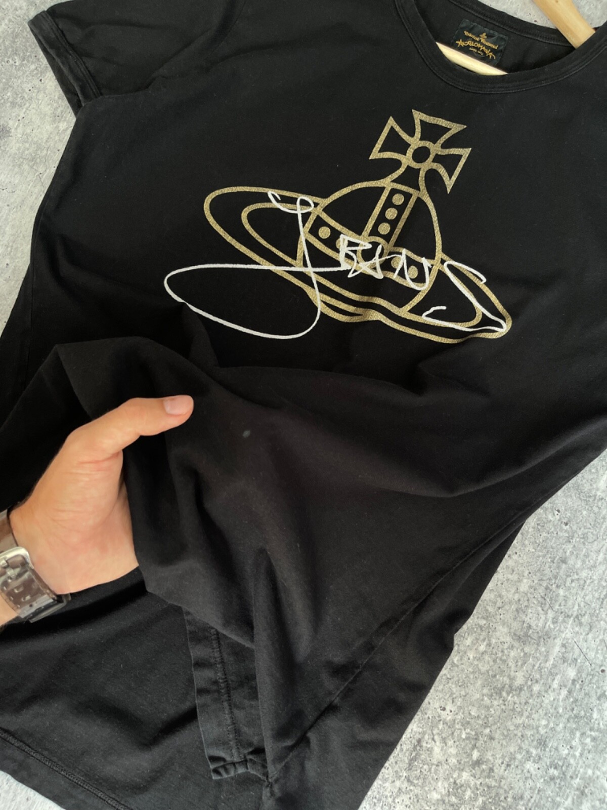 Vintage Luxury T-Shirt Vivienne Westwood Anglomania Big Logo Size XL