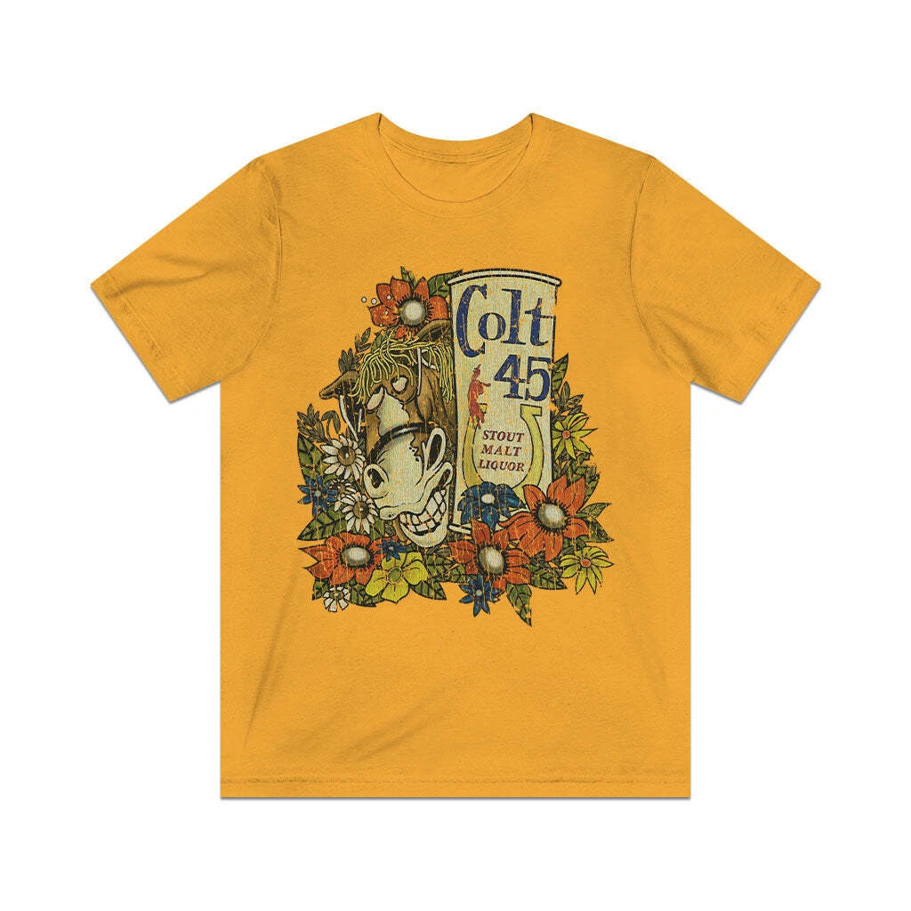 Colt 45 Party Mule 1982 Vintage Men’s Gold T-Shirt