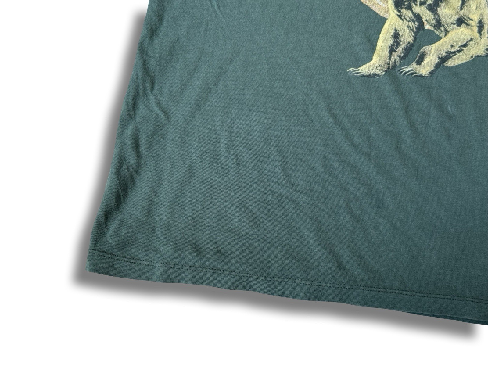 POLO RALPH LAUREN Mens XL Green Sportsman License Grizzly Bear Logo T-Shirt