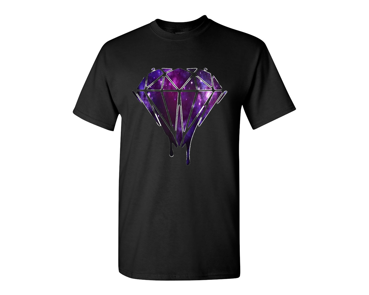 Bleeding Galaxy Diamond Man T-shirt Dripping Melting Shirts Diamond Galaxy Bleed