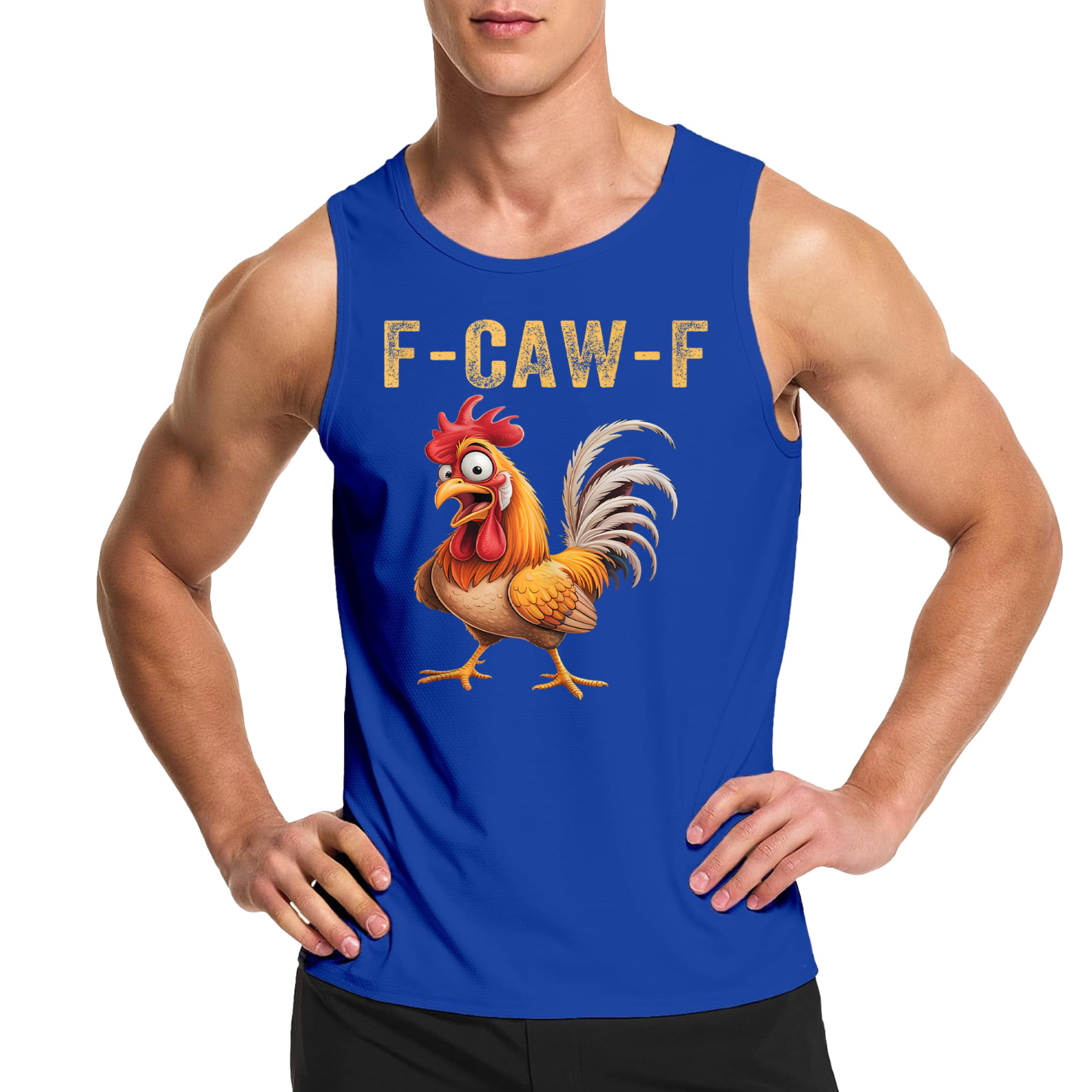 F Caw F Rooster, F-Caw-F Funny Chicken Tank Top