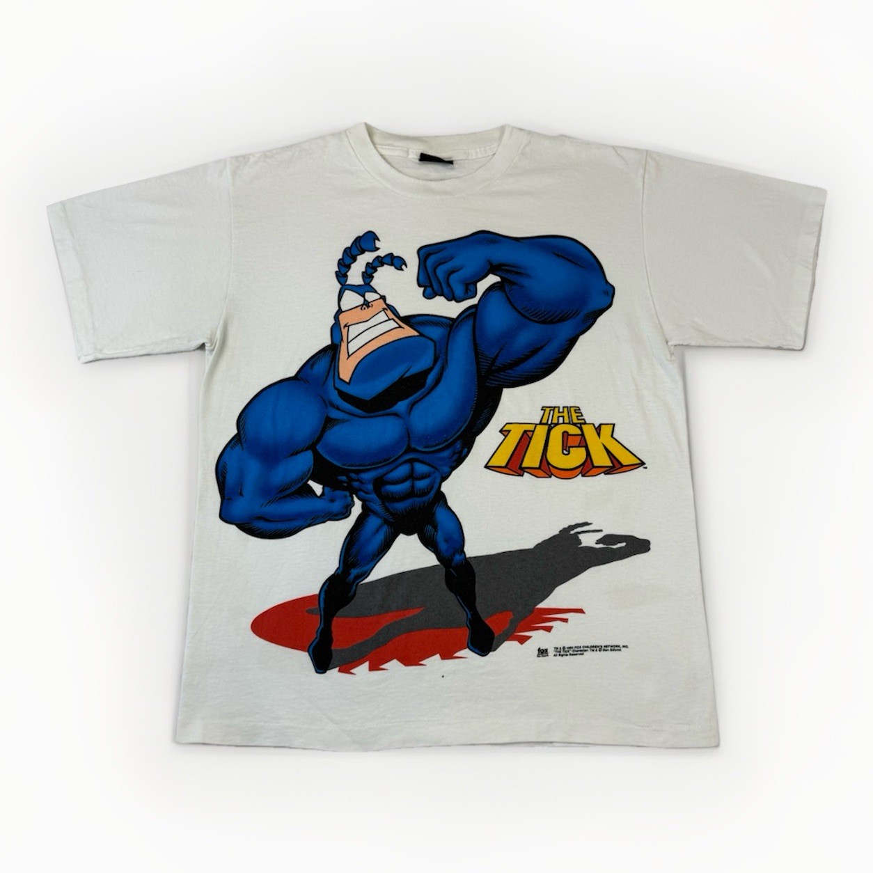 Vintage 1994 The Tick Fox Kids Network T-Shirt – Fits Medium (Labelled Large)