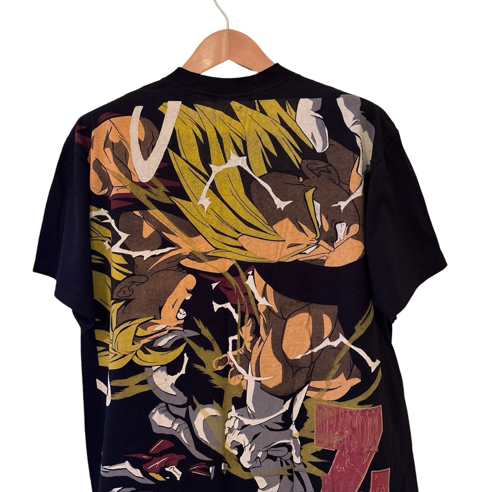 Dragon Ball Z AOP T-shirt Goku Anime Vintage Modern Reprint Single Stitch XL