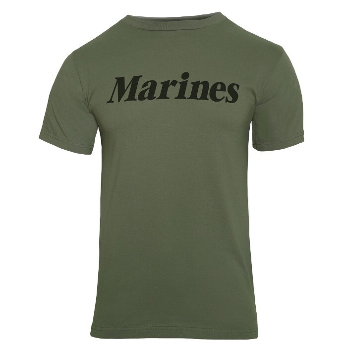 Marines OD Green T-shirt – USMC Shirt – Marine Corps Olive Drab Athletic Shirt