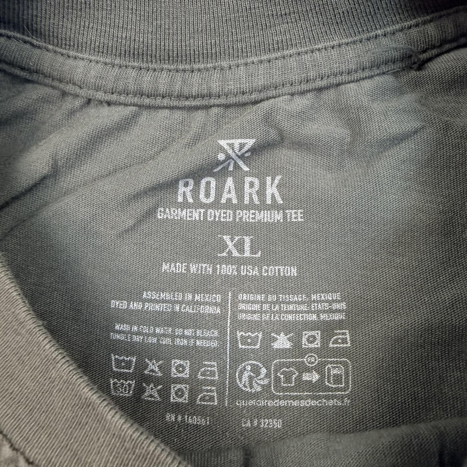 Roark Shirt Mens XL Gray Gear And Guides Adventure Graphic Tee Tagless Outdoor