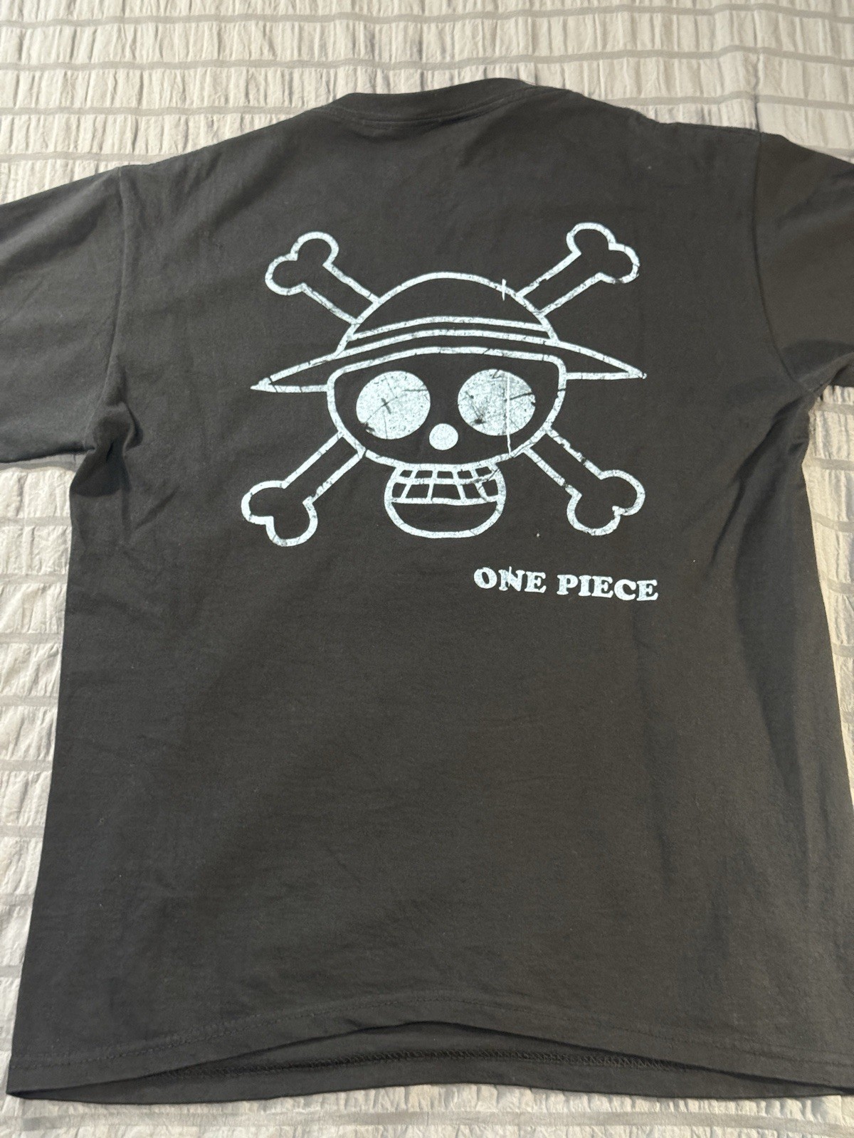 One Piece Monkey D. Luffy Graphic T-Shirt Wanted Poster Tee Size M