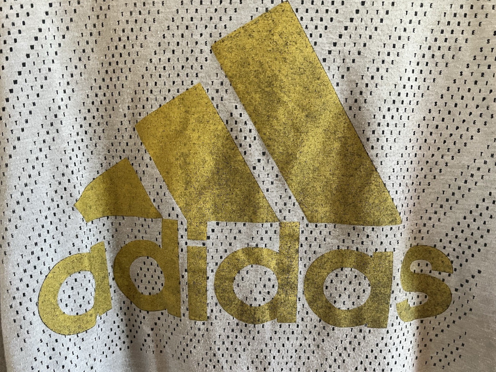 Adidas The Go-To Performance Tee Gray w/Gold Logo Climalite T-Shirt Mens XL 2019