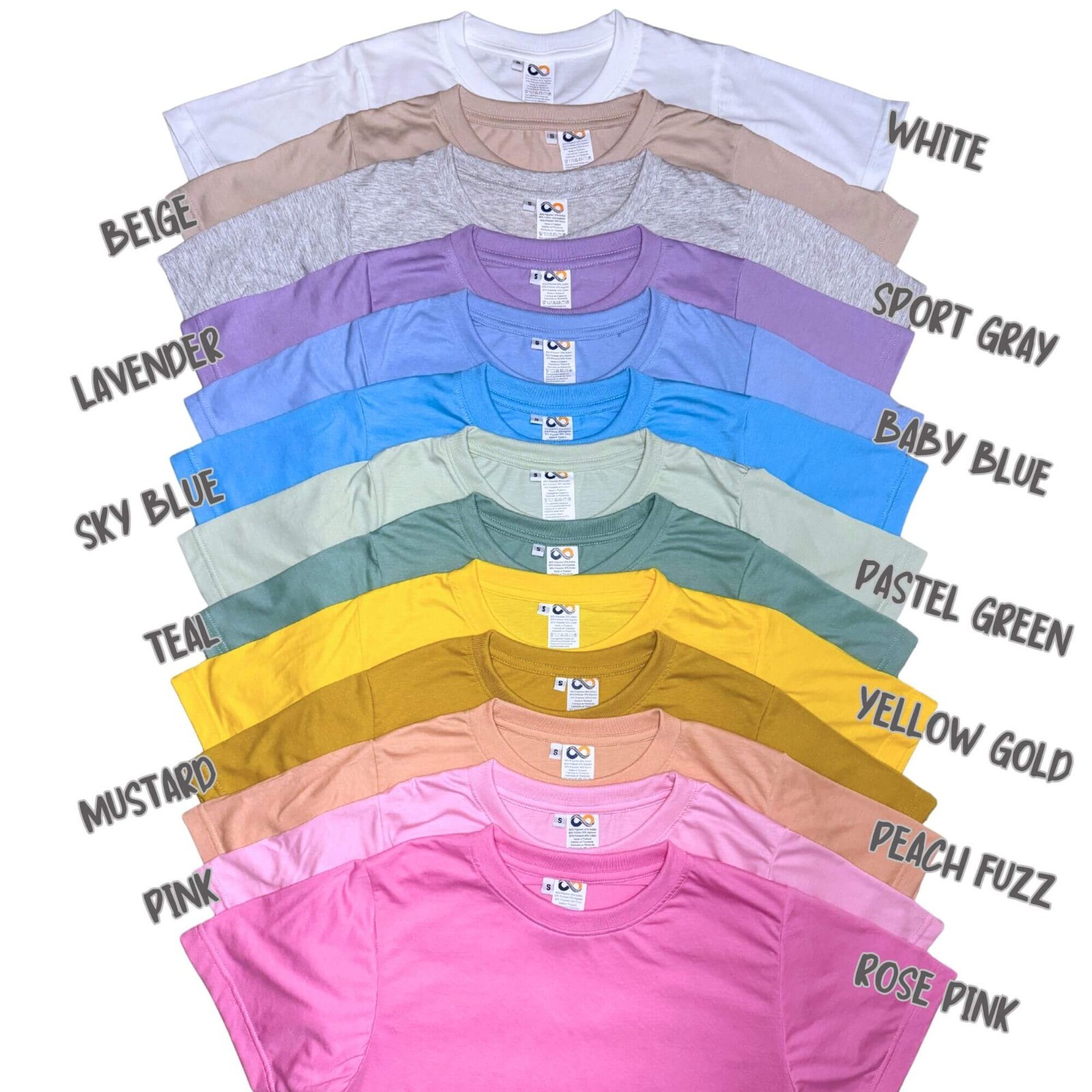 80/20 Polyester Adult Crew Neck Short Sleeves T-Shirt, Colored Sublimation Shirt
