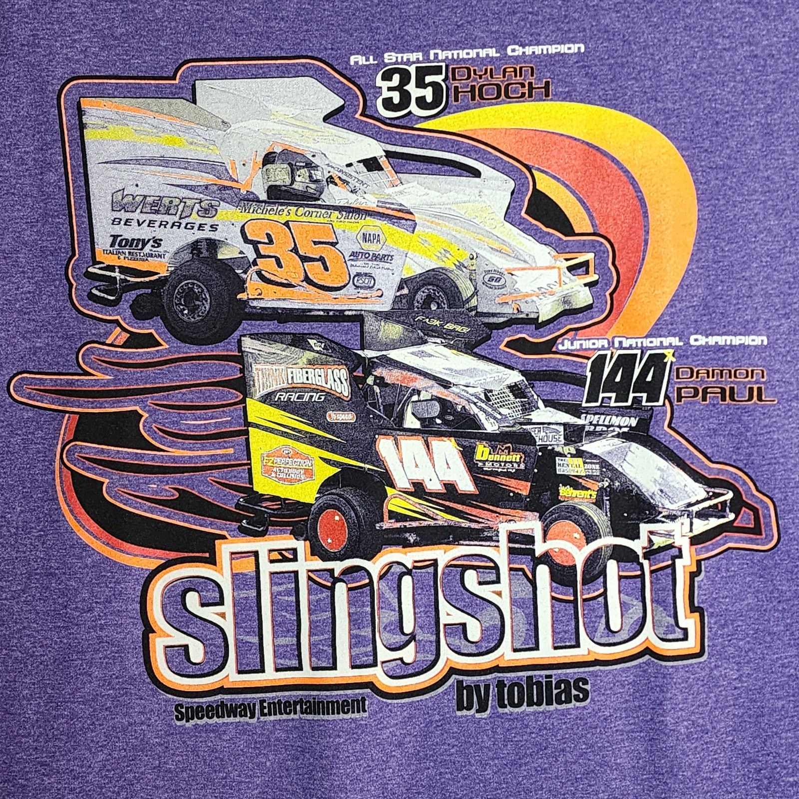 2014 Slingshot by Tobias Racing Shirt 2XL Dylan Hoch Damon Paul Dirt Track PA