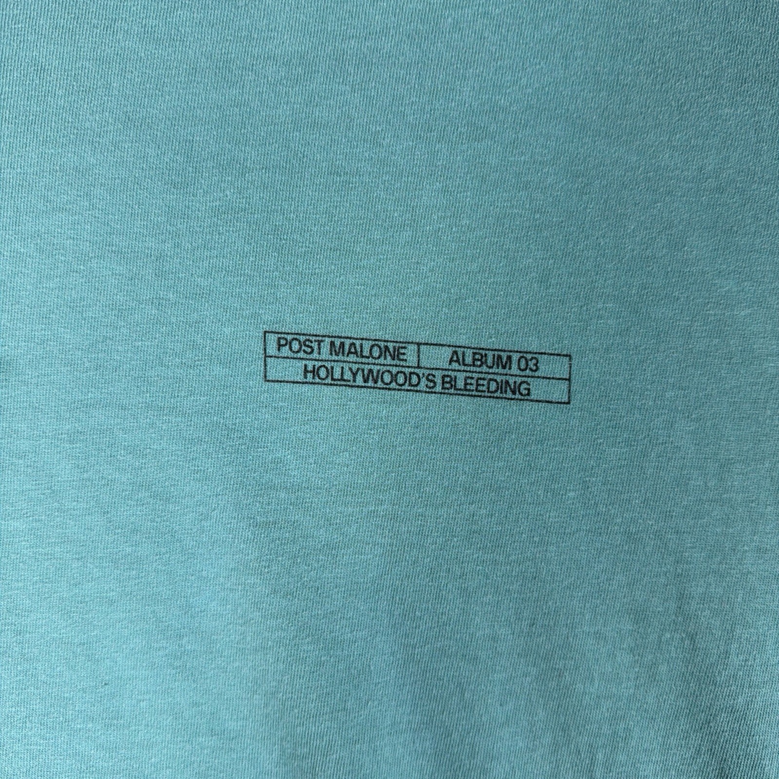 Post Malone Hollywoods Bleeding Tour Shirt Mens XL Turquoise Long Sleeve 2020
