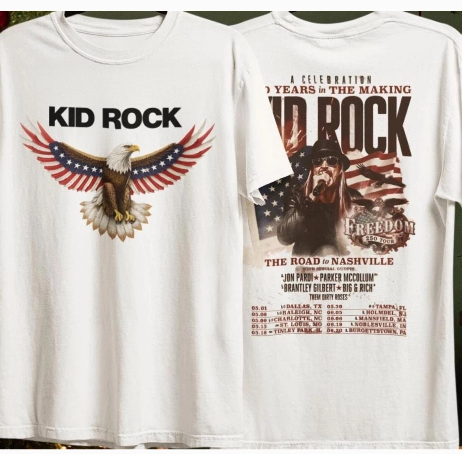 Kid Rock Announces 2026 Freedom 250 Tour T-Shirt