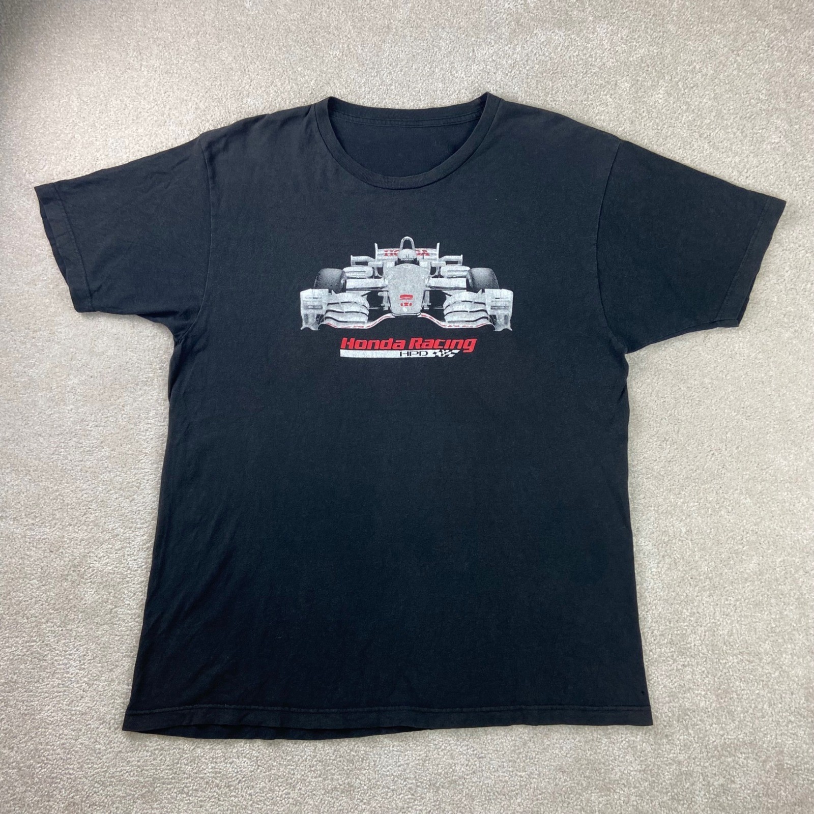 Honda Racing T-Shirt Mens XL Black HPD IndyCar Graphic Soichiro Honda Quote