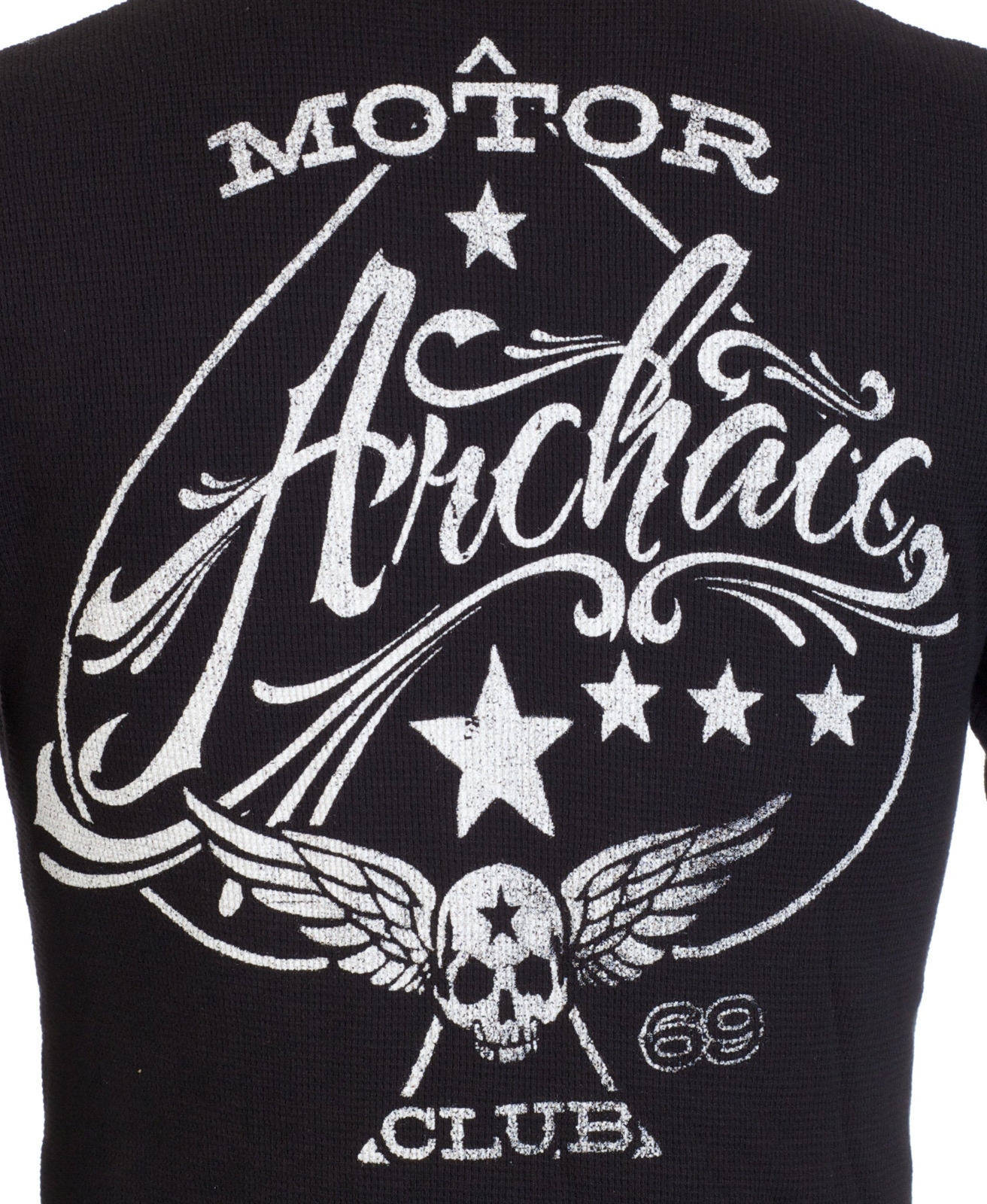 Archaic by Affliction Men’s Long Sleeve Shirt NATION US Flag Biker Black